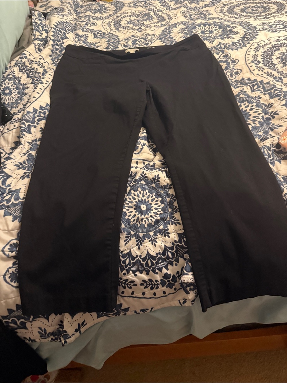 Dana Buchman Black Cropped Stretch Pants